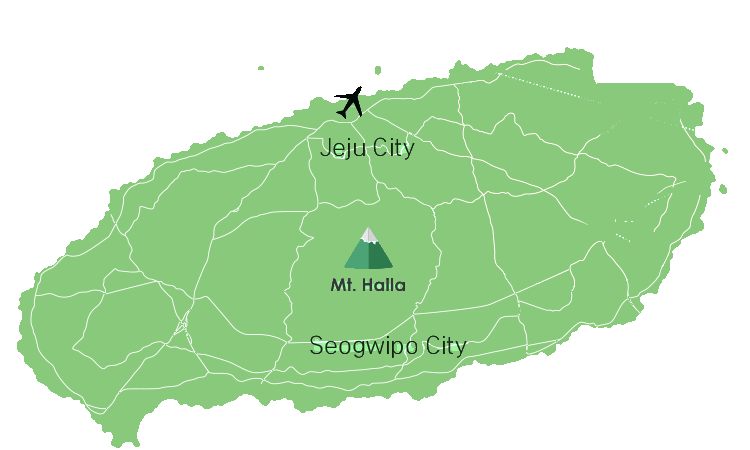 Jeju Port on a map of Jeju