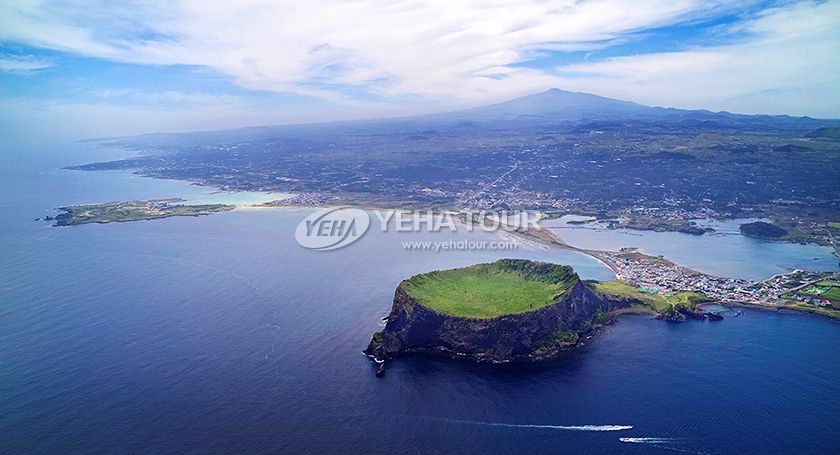 Seongsan Ilchulbong aerial view